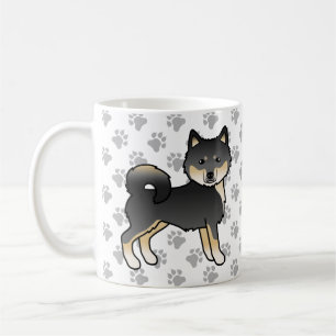 Svart Och Tan Alaskan Malamute Söt Hund & Tassar Kaffemugg