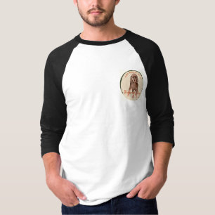 Svart och Tan Coonhound Baseball T-shirt