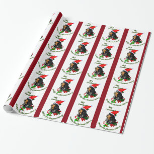 Svart och Tan Coonhound-jul Presentpapper