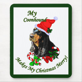 Svart och Tan Coonhound-julklappar Musmatta