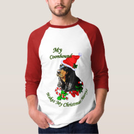 Svart och Tan Coonhound-julklappar T-shirt