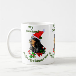 Svart och Tan Coonhound-julklappar Två-Tonad Mugg