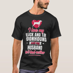 Svart och Tan Coonhound T Shirt