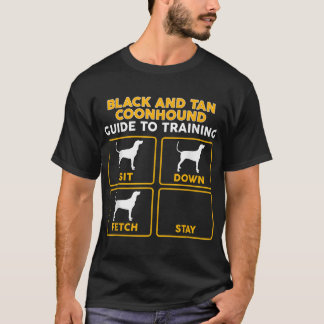 Svart och Tan Coonhound T-Shirt Funny Guide to Tr