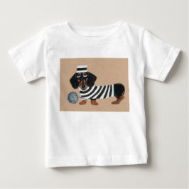 Svart och Tan Dachshund Godsstöld Tjuvfågel T Shirt