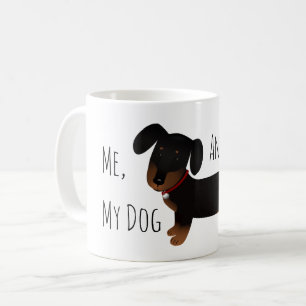 Svart och Tan Dachshund Hund älskare Mugg