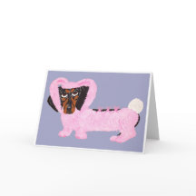 Svart och Tan Dachshund Påskharen Kort