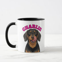 Svart och Tan Dachshund Wiener Dog slickar näsa
