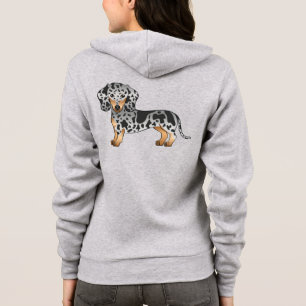 Svart och Tan Dapple Korthårig Dachshund Söt Hund T Shirt