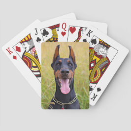 Svart och Tan Doberman Pinscher Casinokort
