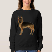 Svart och tan German Shepherd Hund Illustration