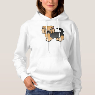 Svart Och Tan Norfolk Terrier Söt Tecknad Hund T Shirt