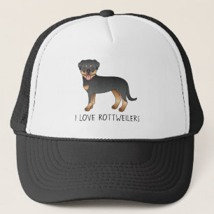 Svart Och Tan Rottweiler - Jag älskar Rottweilers Keps