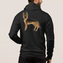 Svart och Tan tysk schäferhund GSD hunddesign T Shirt