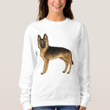 Svart och Tan tysk schäferhund illustration