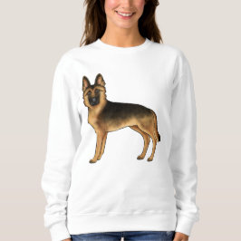 Svart och Tan tysk schäferhund illustration T Shirt