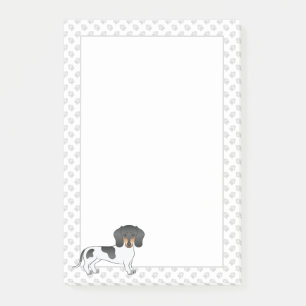 Svart Och Tanbrokig Korthårig Dachshund & Tassar Post-it Block