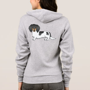 Svart Och Tanbrokig Långhårig Dachshund Hund T Shirt