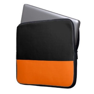 Svart och Tangerine bärbar dator - säck Laptop Fodral