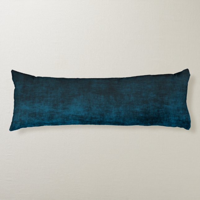 Svart och Teal Grunge Ombre-struktur Kroppskudde (Framsidan)