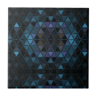Svart och Teal Mosaic Southwest Boho-glaset Kakelplatta