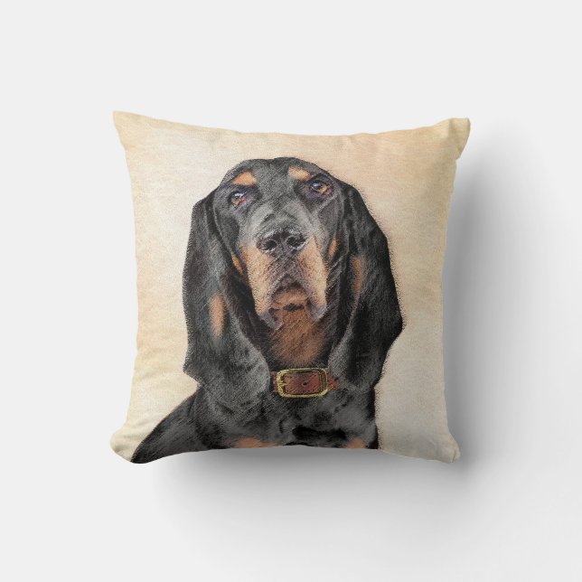 Svart och tonårsmålning - originalbild av Hund Kudde (Framsida)