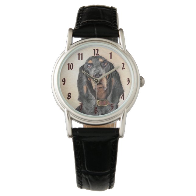 Svart och tonfärgad kontolsfärg - Originalkonst av Armbandsur (Framsida)