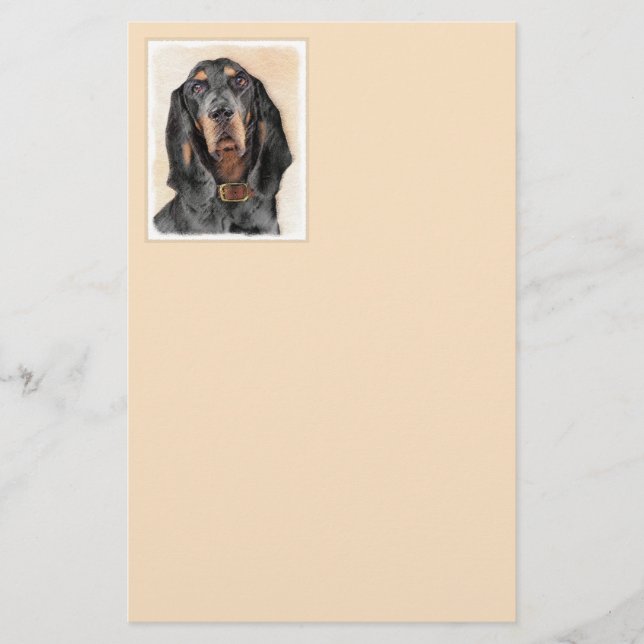 Svart och tonfärgad kontolsfärg - Originalkonst av Brevpapper (Framsida)