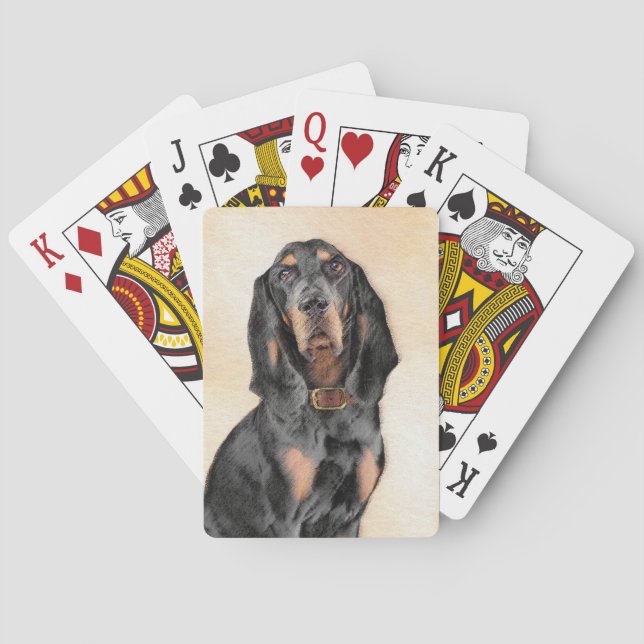 Svart och tonfärgad kontolsfärg - Originalkonst av Casinokort (Baksidan)