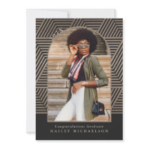 Svart och tonig geometrisk utskrift i Studenten