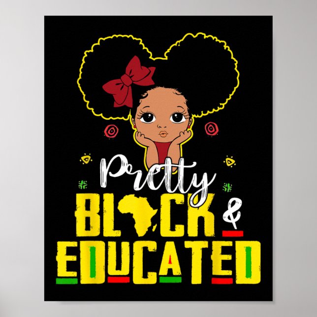 Svart och utbildad jag är den starka afrikanska dr poster (Framsidan)