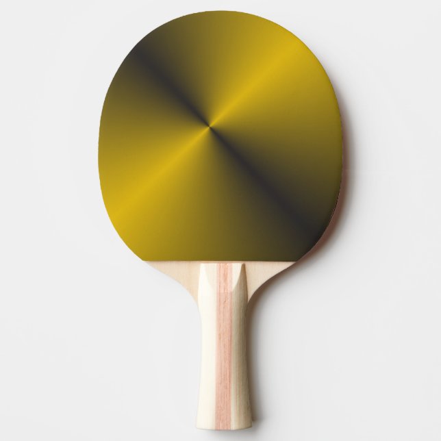 Svart och Vibrant Guld Pingisracket (Framsidan)