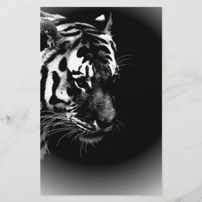Svart och Vild Tiger Head (Framsida)
