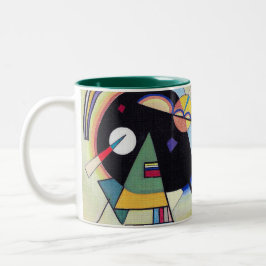 Svart och Violett - Wassily Kandinsky-målning Två-Tonad Mugg