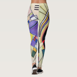 Svart och Violett - Wassily Kandinsky Modern konst Leggings