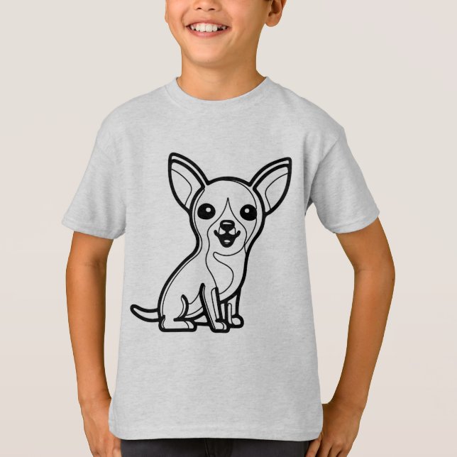 SVART OCH VIT #05 - Chihuahua T Shirt (Framsida)