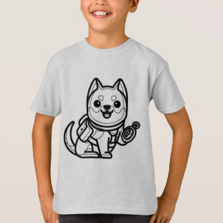 SVART OCH VIT #18 - Äventyrs Hund T Shirt