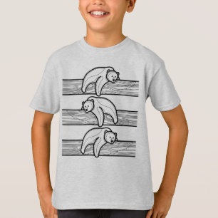 SVART OCH VIT #24 - Tre lata björnar på trädet T Shirt