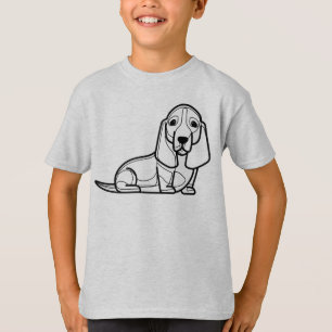 SVART OCH VIT #34 - Basset Hound T Shirt