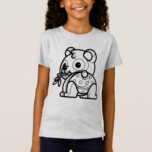 SVART OCH VIT #35 - Pandaunge T Shirt (Framsida)