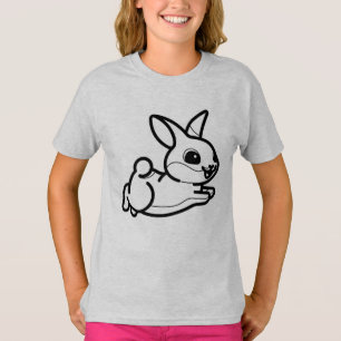 SVART OCH VIT #39 - Kanin som hoppar T Shirt