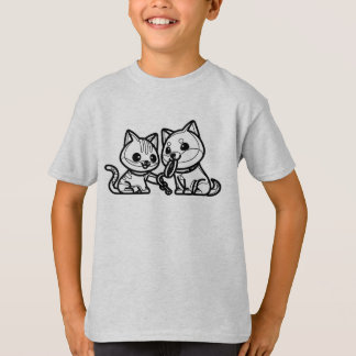 SVART OCH VIT #55 - Hund och katt bästa vänner V03 T Shirt