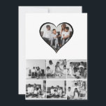 Svart och vit 7-bildskollage julkort<br><div class="desc">Anpassa din egen personliga fotografering. Du kan göra denna anpassade produkten för speciella tillfällen som bröllop,  födelsedagar,  jul,  helgdagar,  minnesstunder,  examen,  årsdagar och mer. Det kan också ges som en present till din bästa vän,  nära vän,  familj och släktingar.</div>