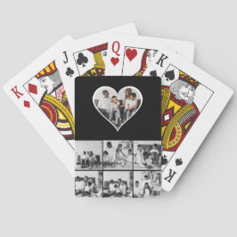Svart och vit 7-fotokollage casinokort