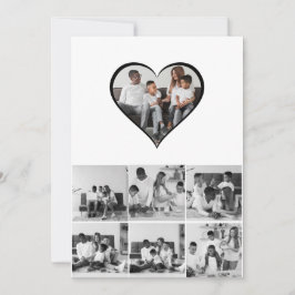 Svart och vit 7 fotosammanställning kort