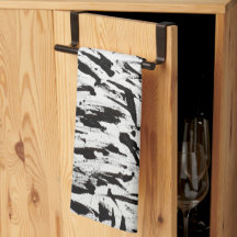 Svart och vit Abstrakt Brushstrokes Art