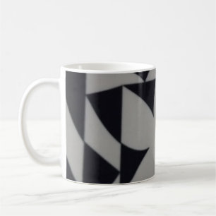 svart och vit abstrakt design underlägg kaffemugg