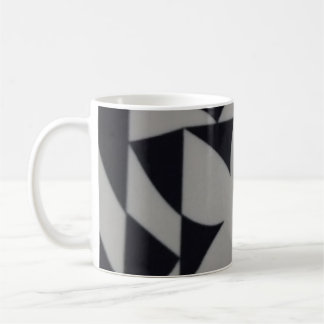 svart och vit abstrakt design underlägg kaffemugg