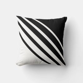 Svart och vit Abstrakt, diagonal Kudde