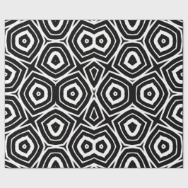 Svart och vit abstrakt geometrisk mönster presentpapper